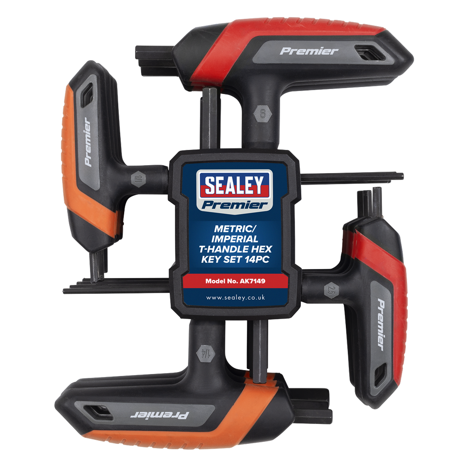 AK7149 Premier Metric/Imperial T-Handle Hex Key Set 14pc