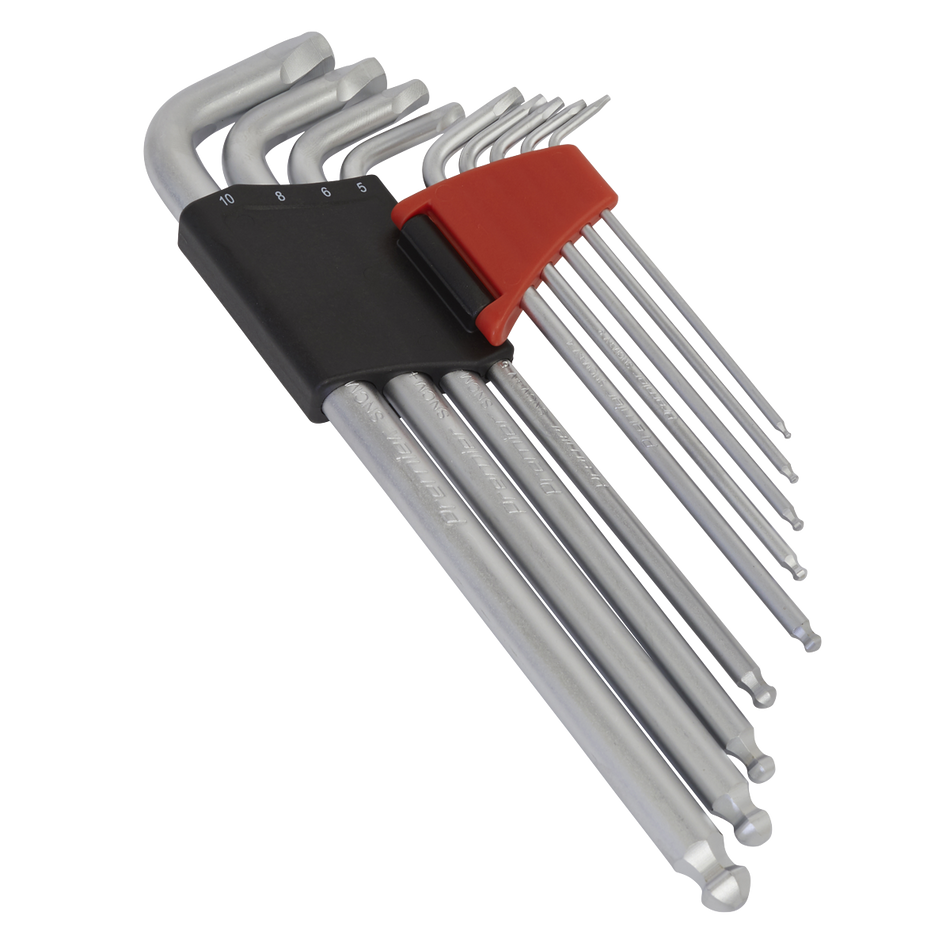 AK7180 Premier Lock-On Extra-Long Ball-End Hex Key Set 9pc