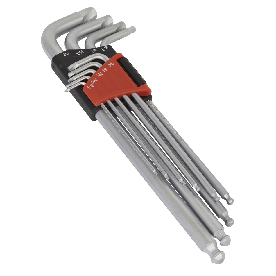 AK7181 Premier Imperial Lock-On Extra-Long Ball-End Hex Key Set 9pc