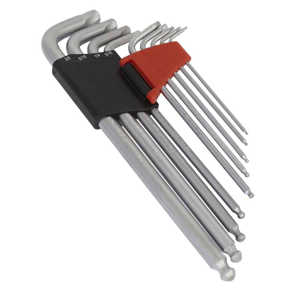 AK7181 Premier Imperial Lock-On Extra-Long Ball-End Hex Key Set 9pc