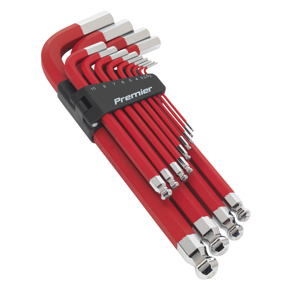 AK7187 Premier Jumbo Anti-Slip Ball-End Hex Key Set 13pc