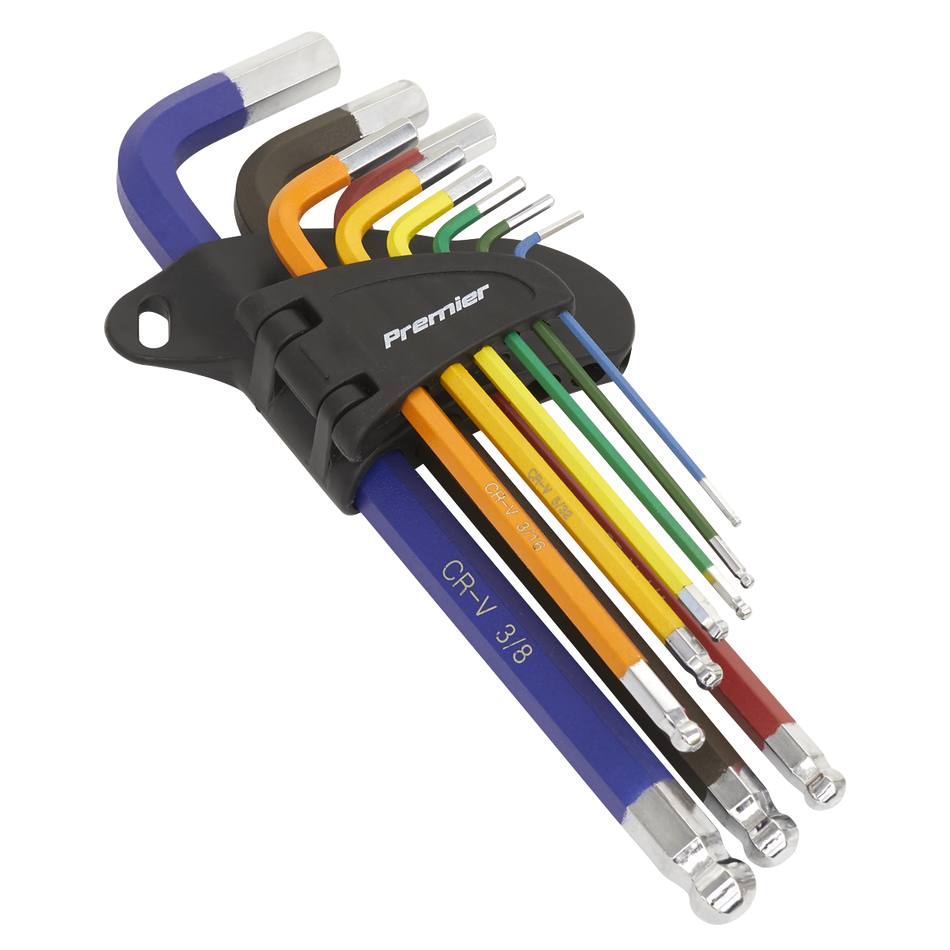 AK7197 Premier Imperial Long Ball-End Hex Key Set 9pc