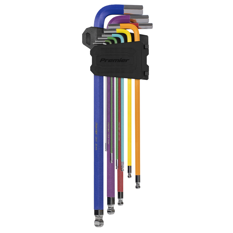 AK7198 Extra-Long Ball-End Hex Key Set - Imperial 9pc