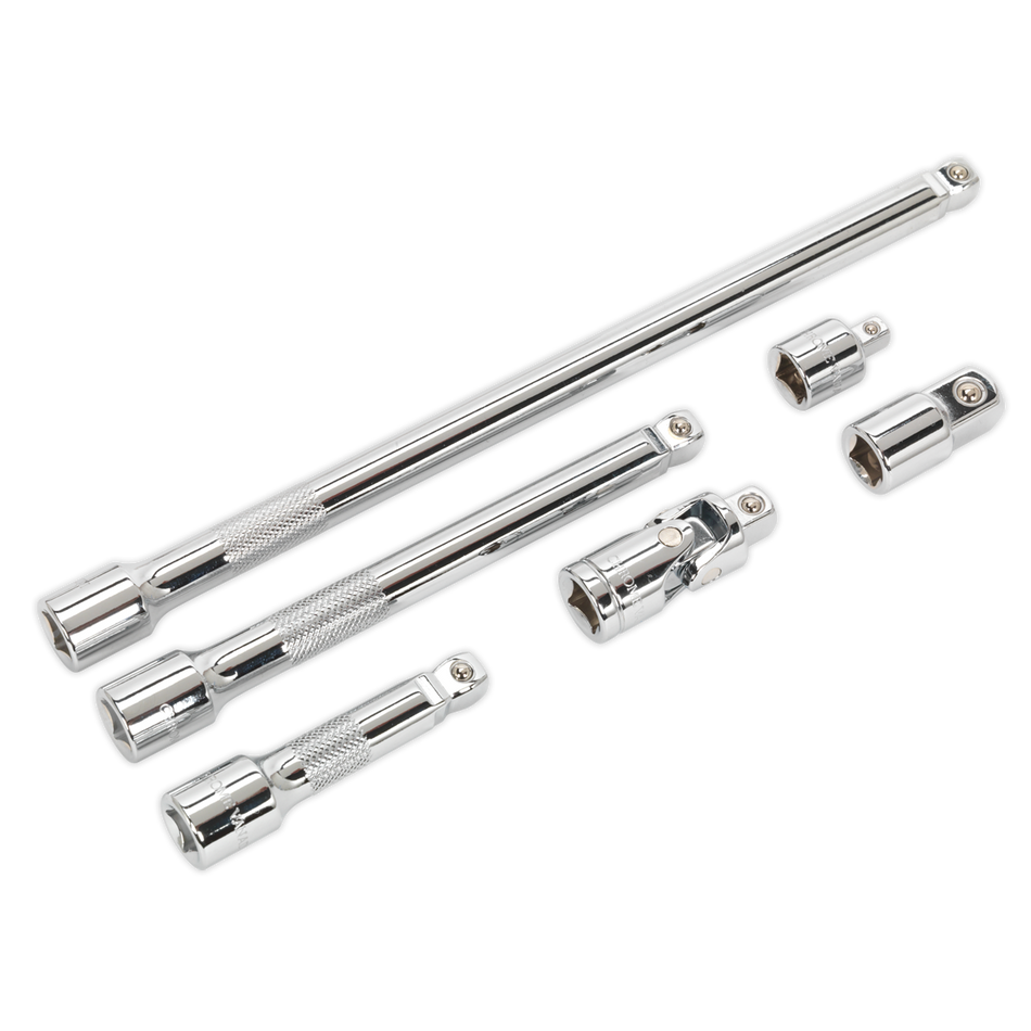 AK7690 Premier Wobble/Rigid Extension Bar Adaptor & Universal Joint Set 3/8"Sq Drive 6pc