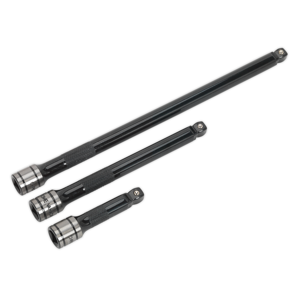 AK7691 Premier Black Wobble/Rigid Extension Bar Set 3/8"Sq Drive 3pc