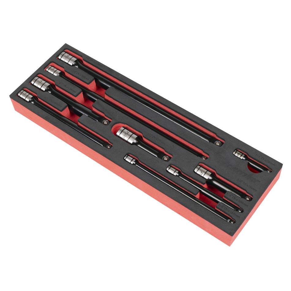 AK7693 Premier Black Wobble/Rigid Extension Bar Set 1/4" 3/8" & 1/2"Sq Drive 9pc - Premier Black