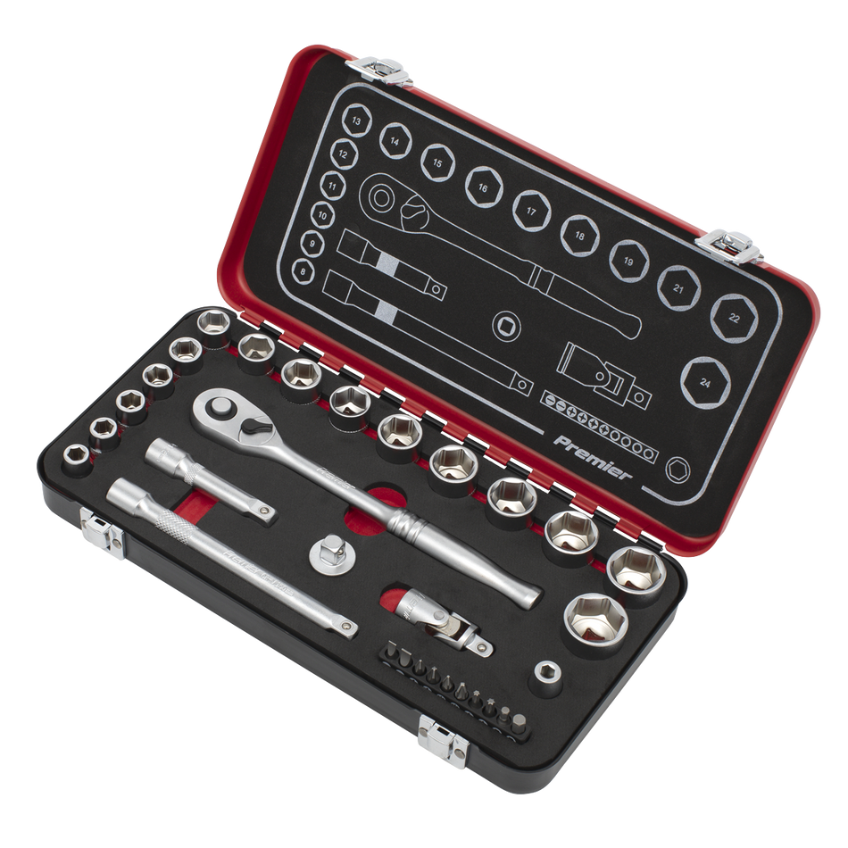 AK7921 Premier Platinum Socket Set 3/8"Sq Drive 31pc