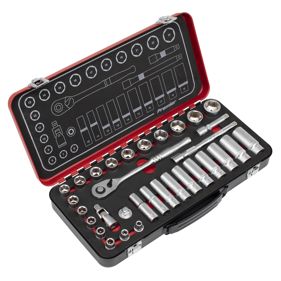 AK7922 Premier Platinum Socket Set 3/8"Sq Drive 32pc