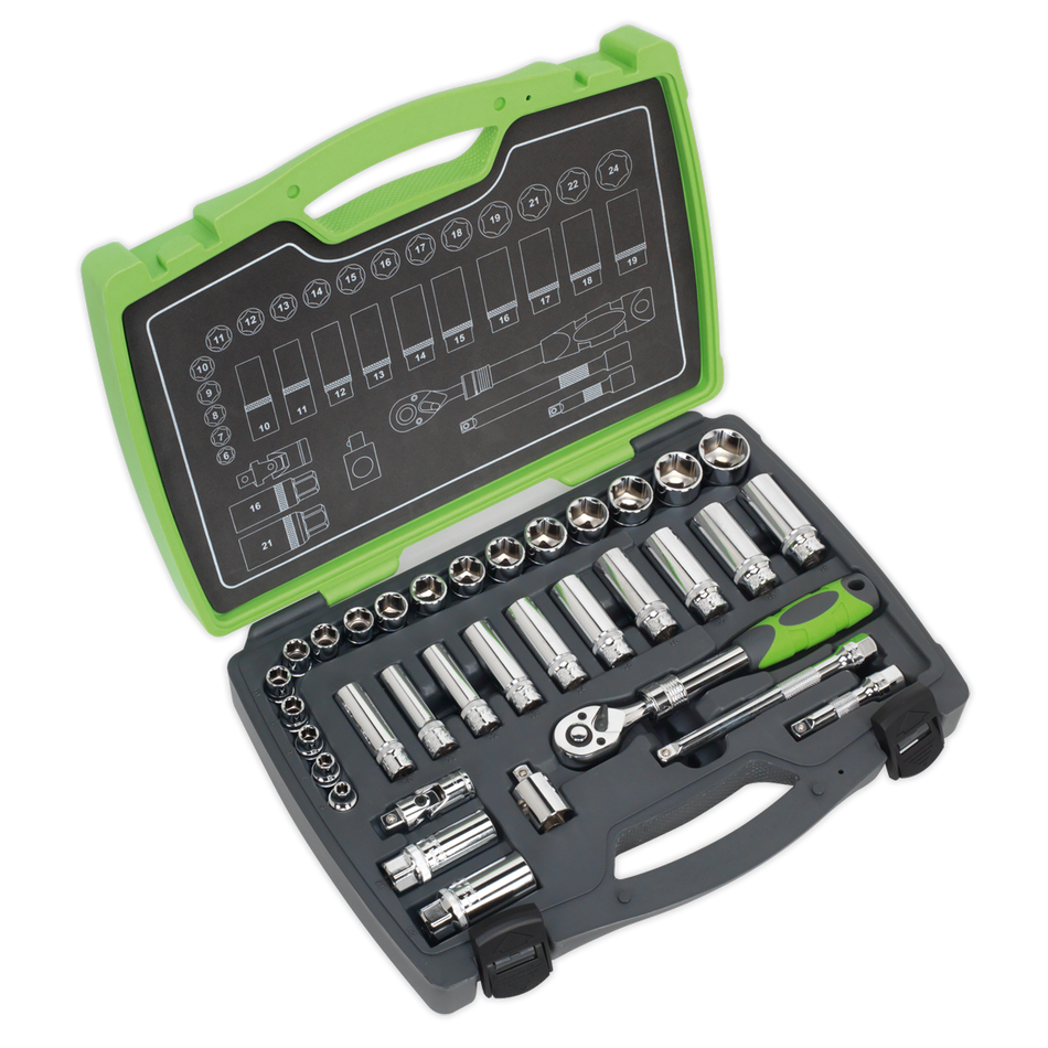 AK7960 Premier Socket Set 3/8"Sq Drive 34pc