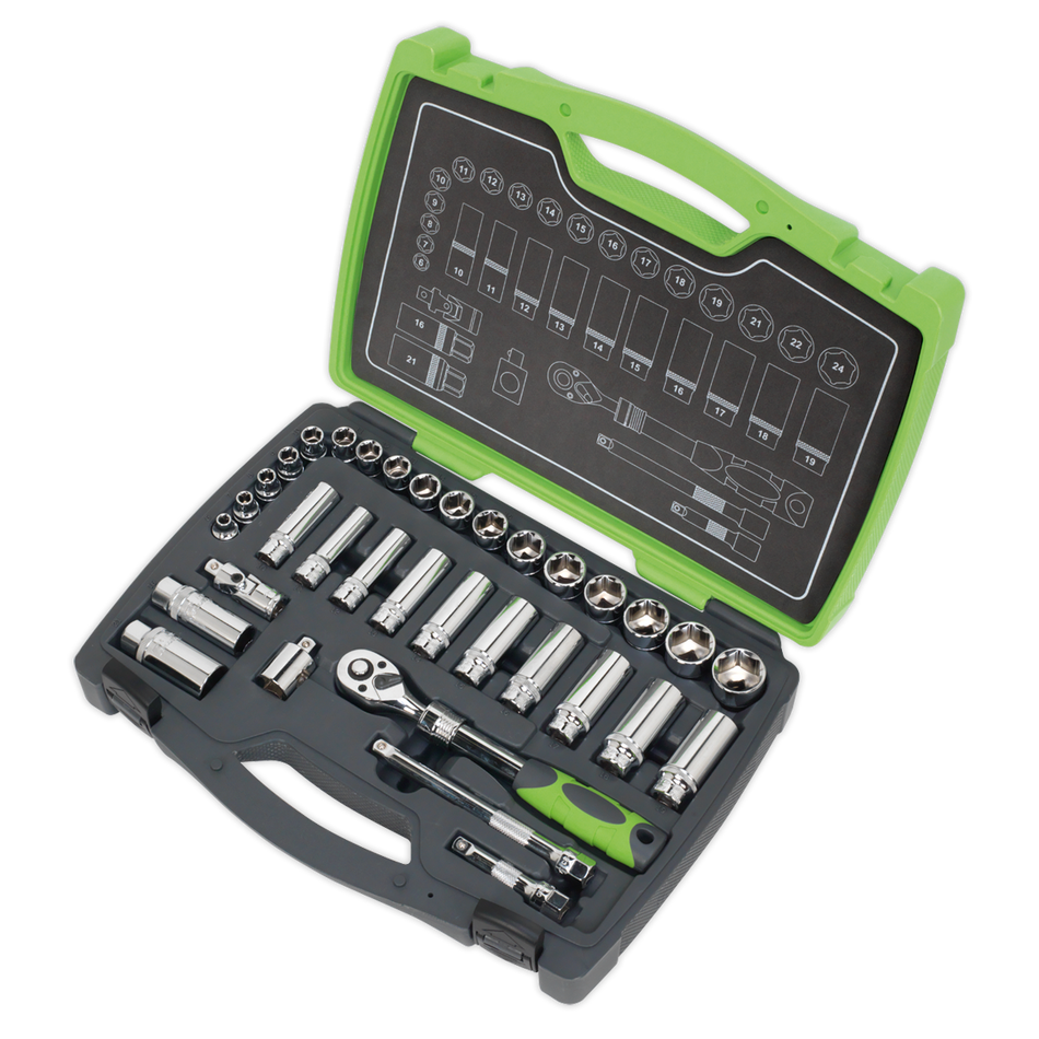 AK7960 Premier Socket Set 3/8"Sq Drive 34pc