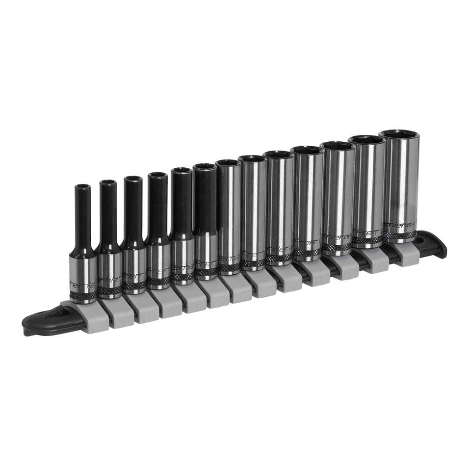 AK7991 Premier Black Deep Socket Set 1/4"Sq Drive 13pc