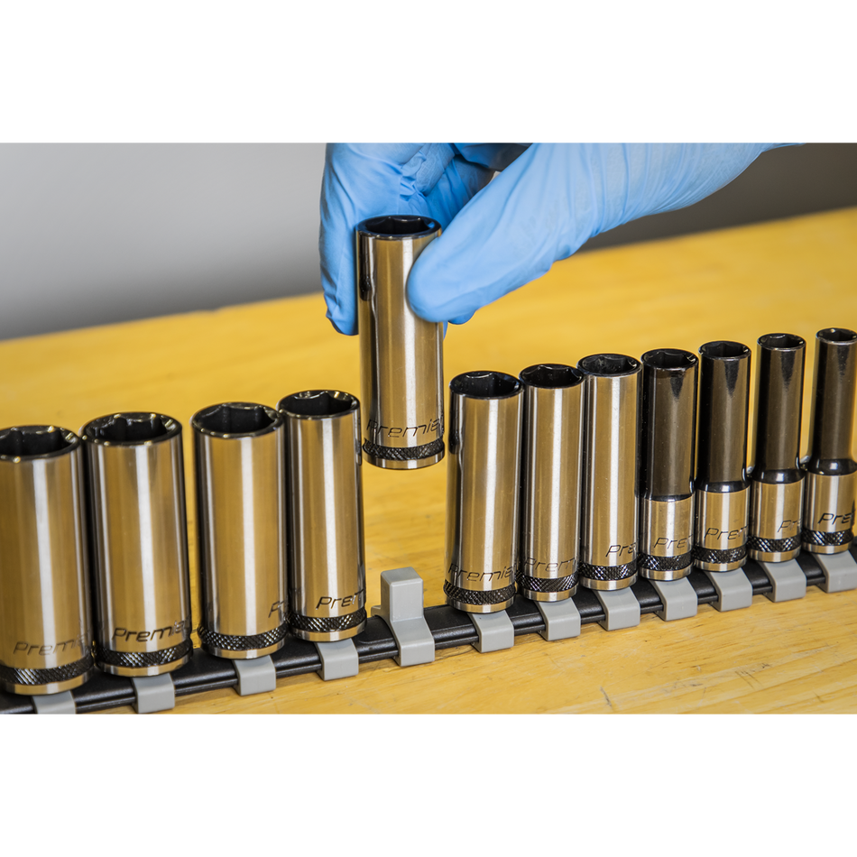 AK7993 Premier Black Deep Socket Set 3/8"Sq Drive 12pc