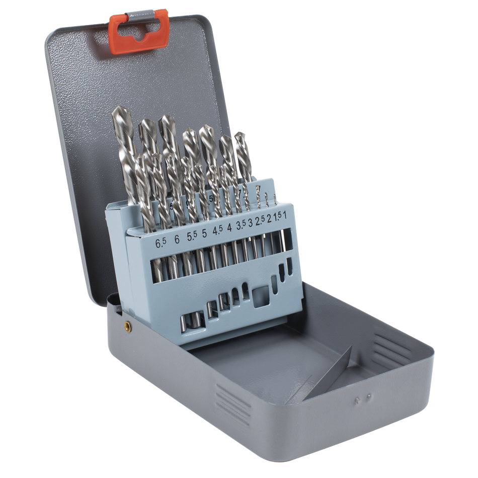 AK8190 Left-Hand Spiral Drill Bit Set 19pc
