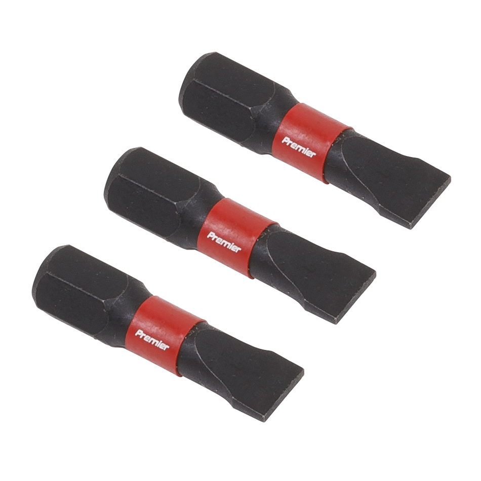 AK8203 Premier Slotted Impact Power Tool Bits 6.5 x 25mm 3pc