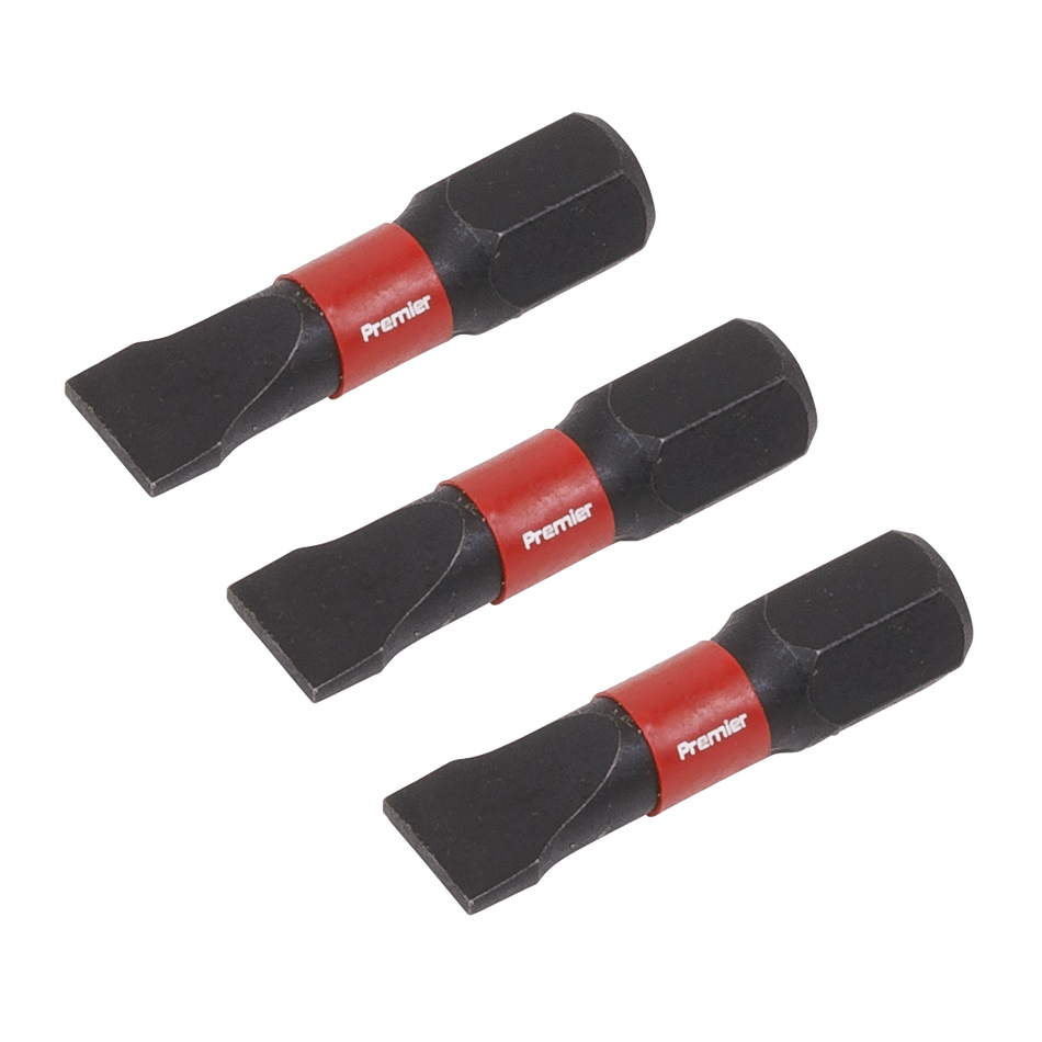 AK8203 Premier Slotted Impact Power Tool Bits 6.5 x 25mm 3pc