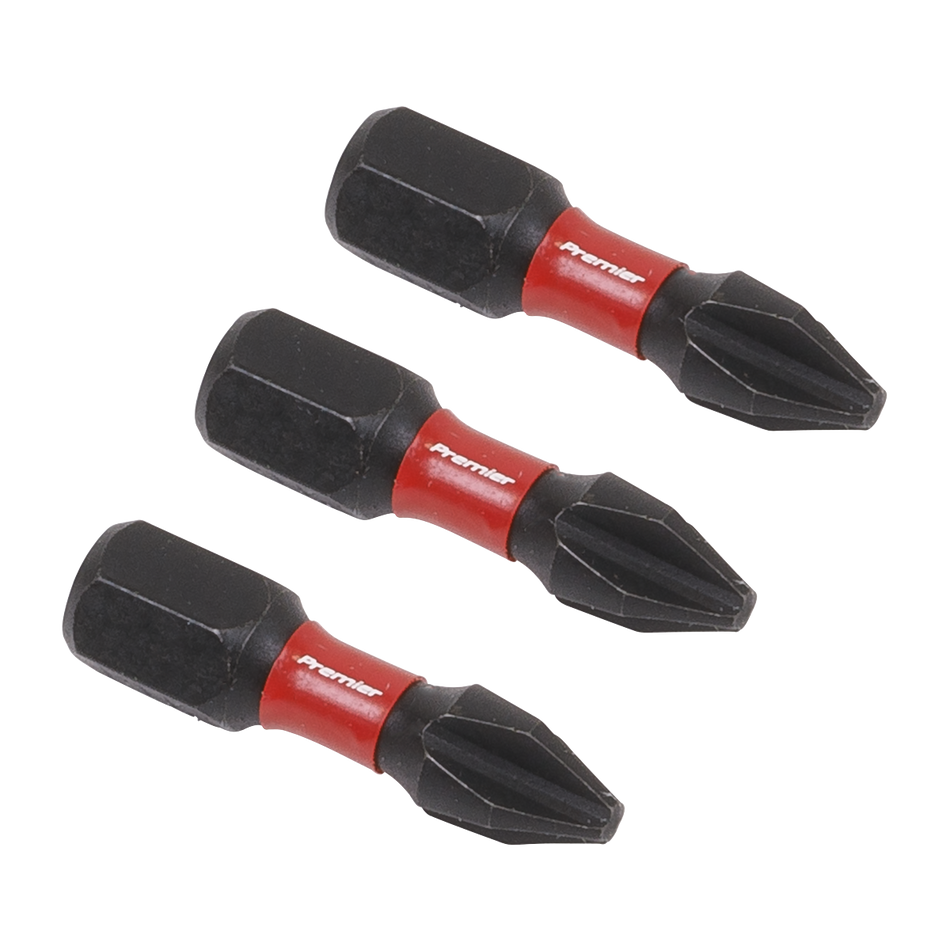AK8205 Premier Phillips Impact Power Tool Bits #2 x 25mm 3pc