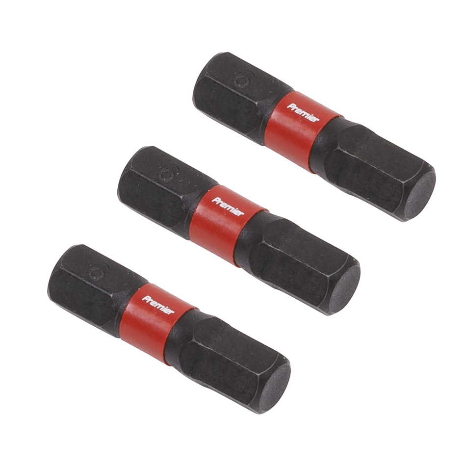 AK8214 Premier Hex Impact Power Tool Bits 6 x 25mm 3pc