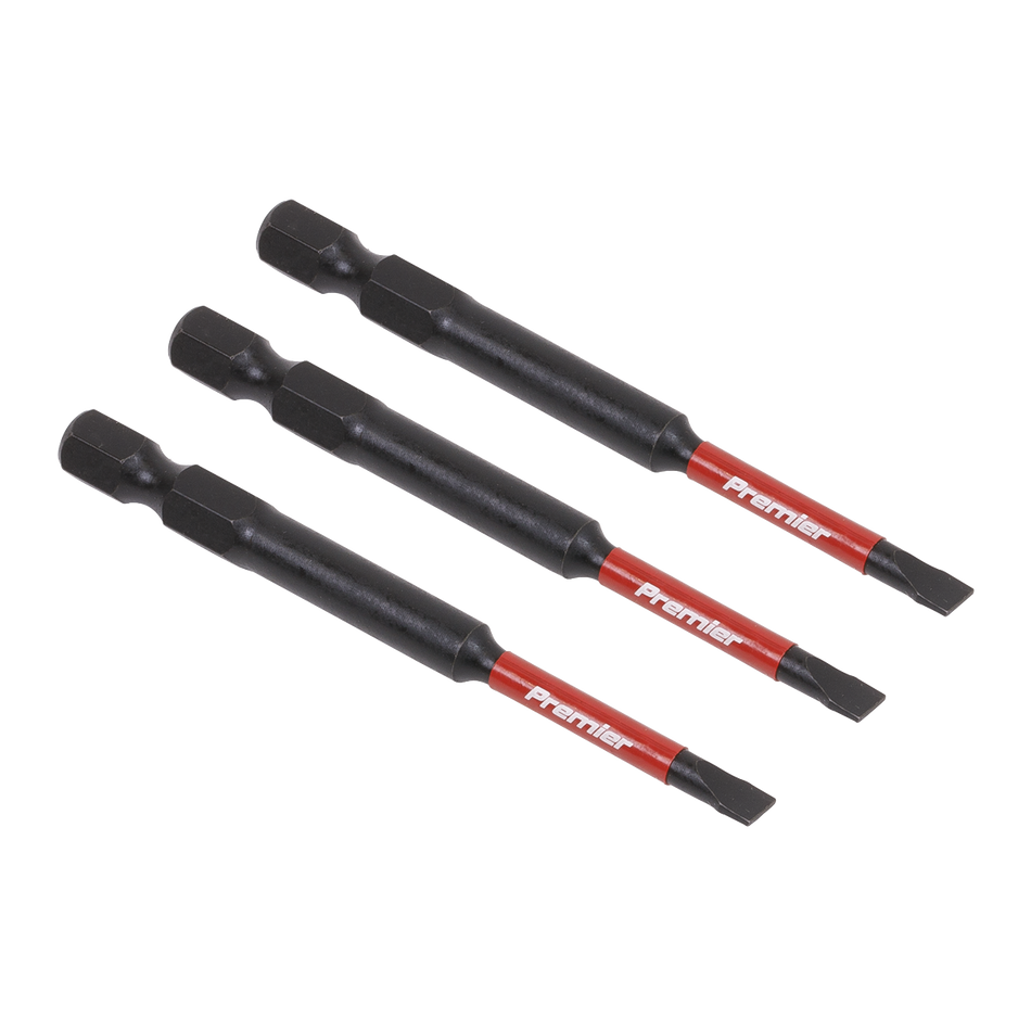 AK8251 Premier Slotted Impact Power Tool Bits 4.5 x 75mm 3pc