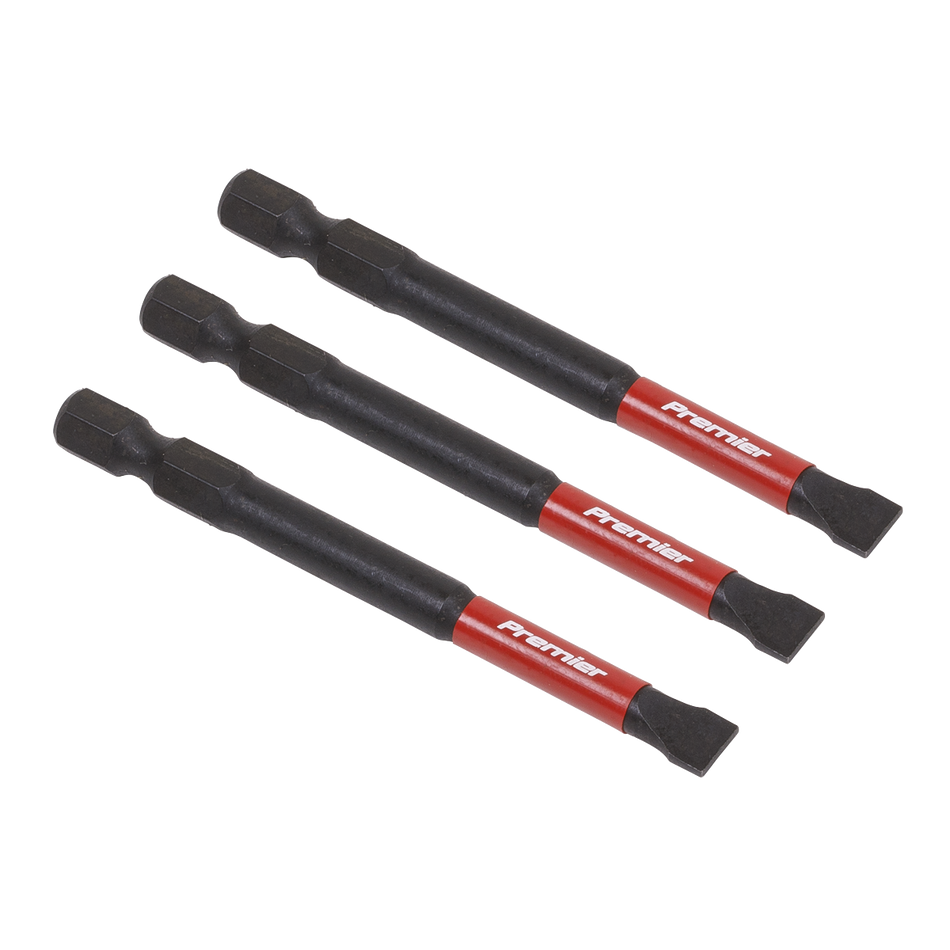 AK8253 Premier Slotted Impact Power Tool Bits 6.5 x 75mm 3pc