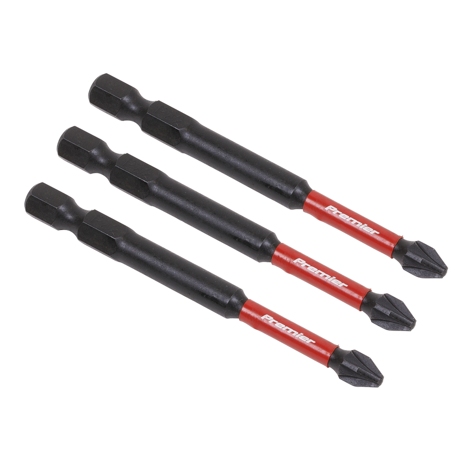 AK8258 Premier Pozi Impact Power Tool Bits #2 x 75mm 3pc