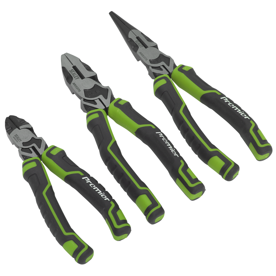AK8376HV Premier High Leverage Pliers Set 3pc - Green
