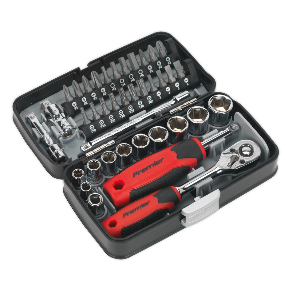 AK8945 Premier Socket & Bit Set 1/4"Sq Drive 38pc