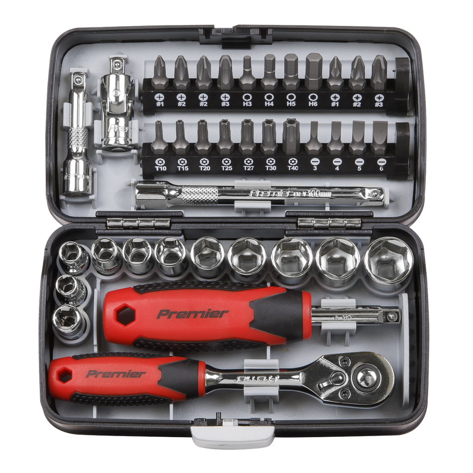 AK8945 Premier Socket & Bit Set 1/4"Sq Drive 38pc