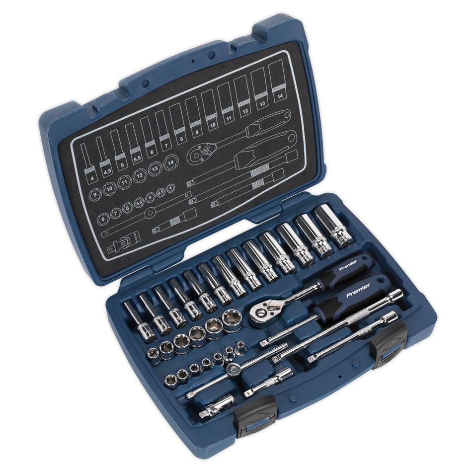 AK8990 Premier Socket Set 1/4"Sq Drive 33pc