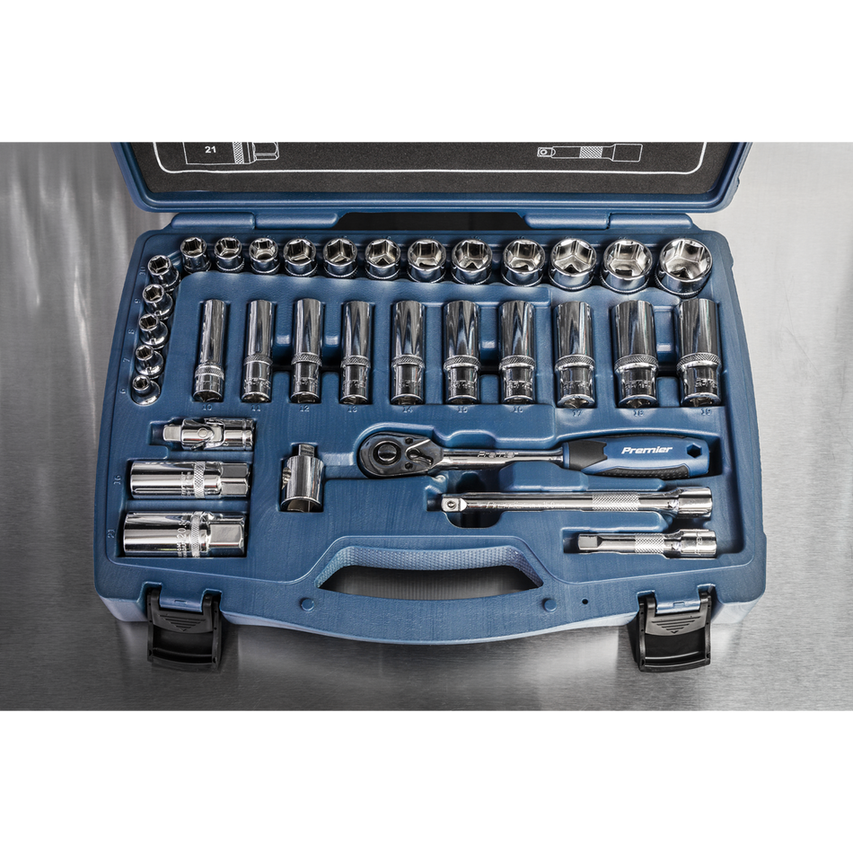 AK8991 Premier Socket Set 3/8"Sq Drive 34pc