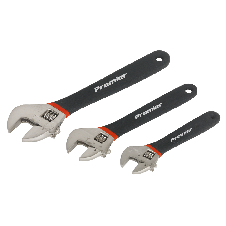 AK907 Premier Adjustable Ni-Fe Finish Wrench Set 3pc