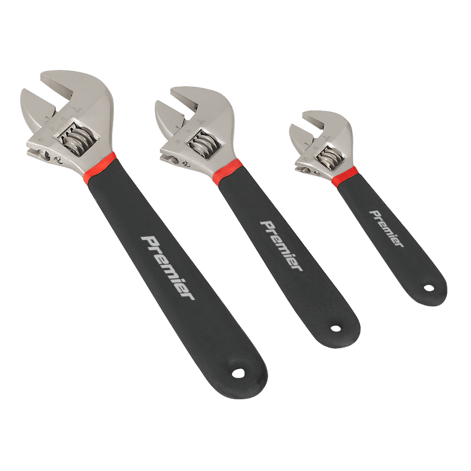 AK907 Premier Adjustable Ni-Fe Finish Wrench Set 3pc