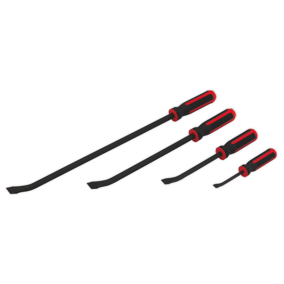 AK9105 Premier Heavy-Duty Angled Pry Bar Set with Hammer Cap 4pc