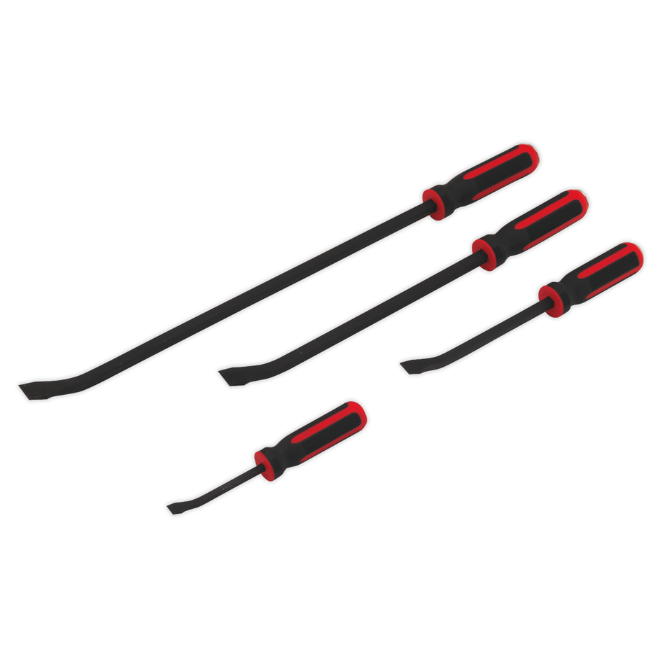 AK9105 Premier Heavy-Duty Angled Pry Bar Set with Hammer Cap 4pc