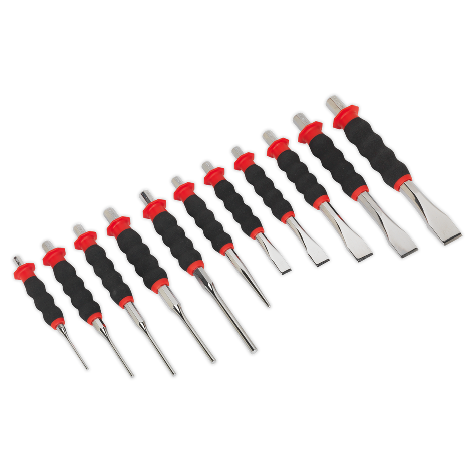 AK9135 Premier Sheathed Punch & Chisel Set 11pc