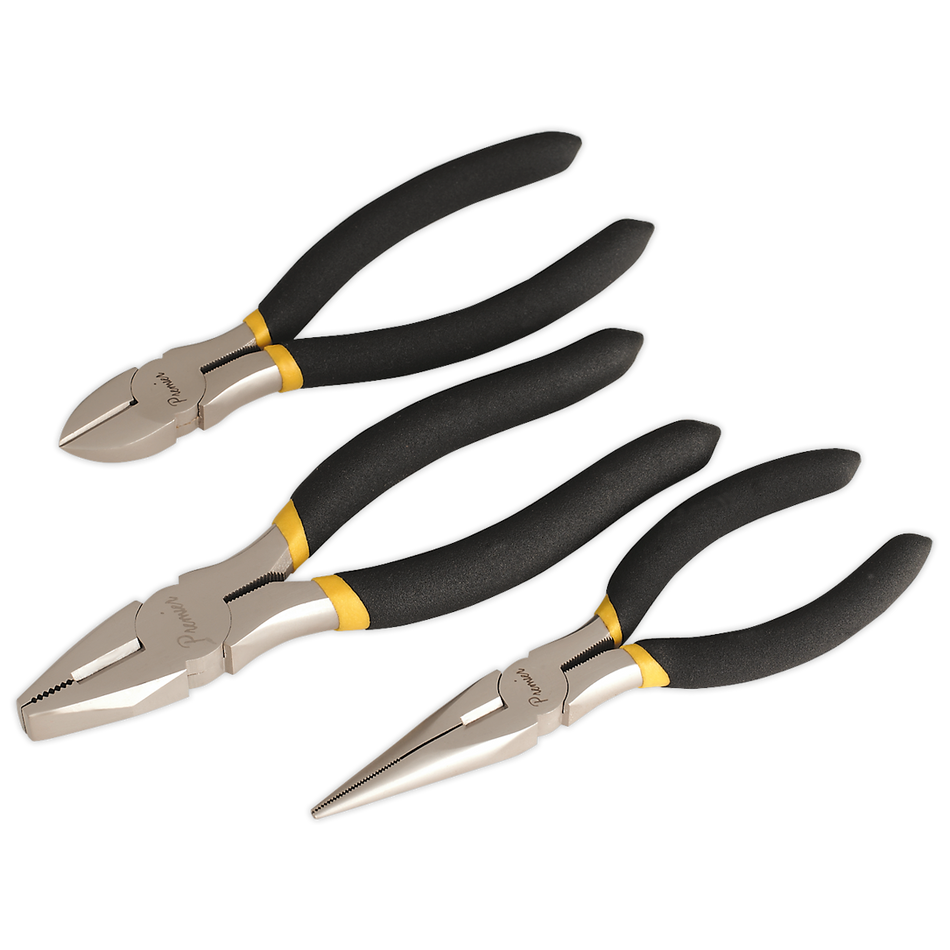 AK9333 Premier Pliers Set Ni-Fe Finish 3pc