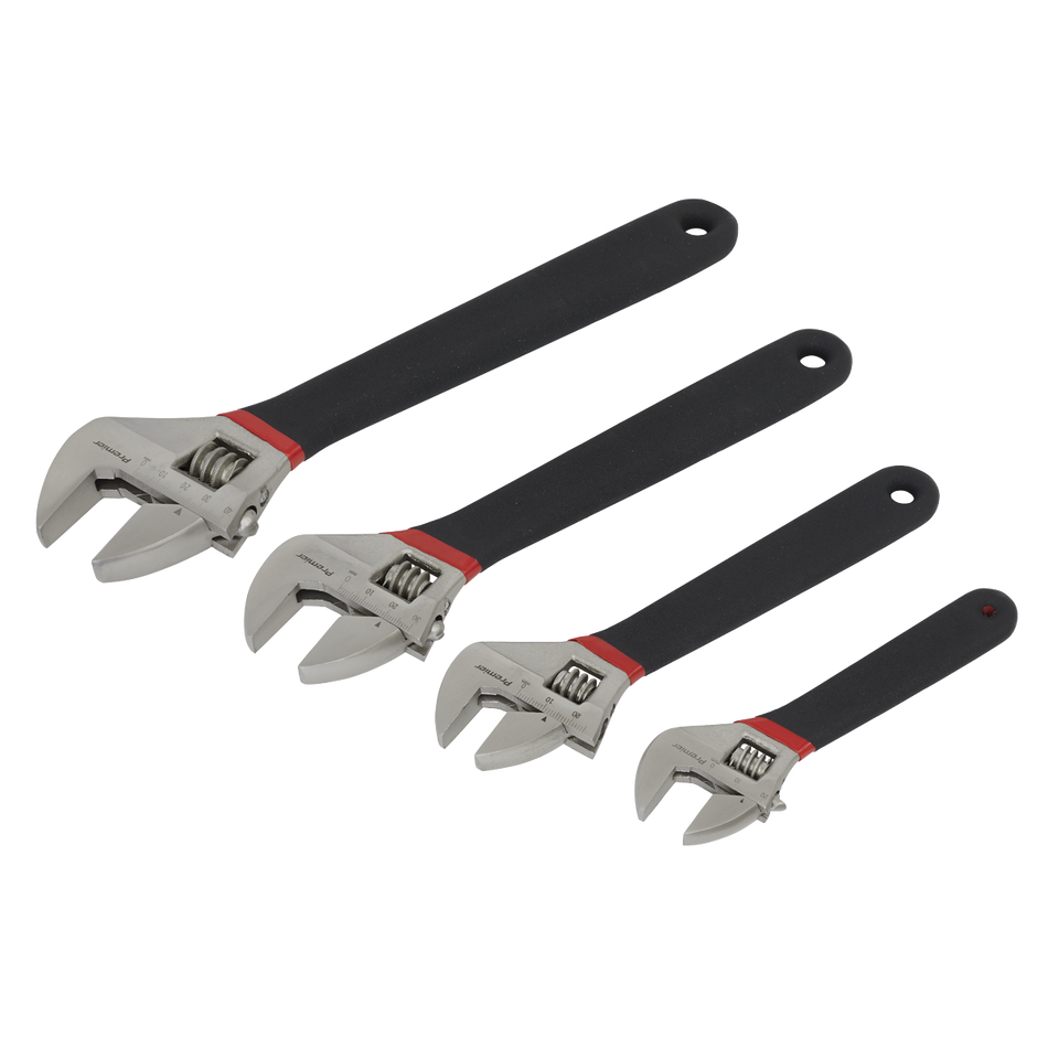 AK9935 Premier Adjustable Wrench Set Ni-Fe Finish 4pc