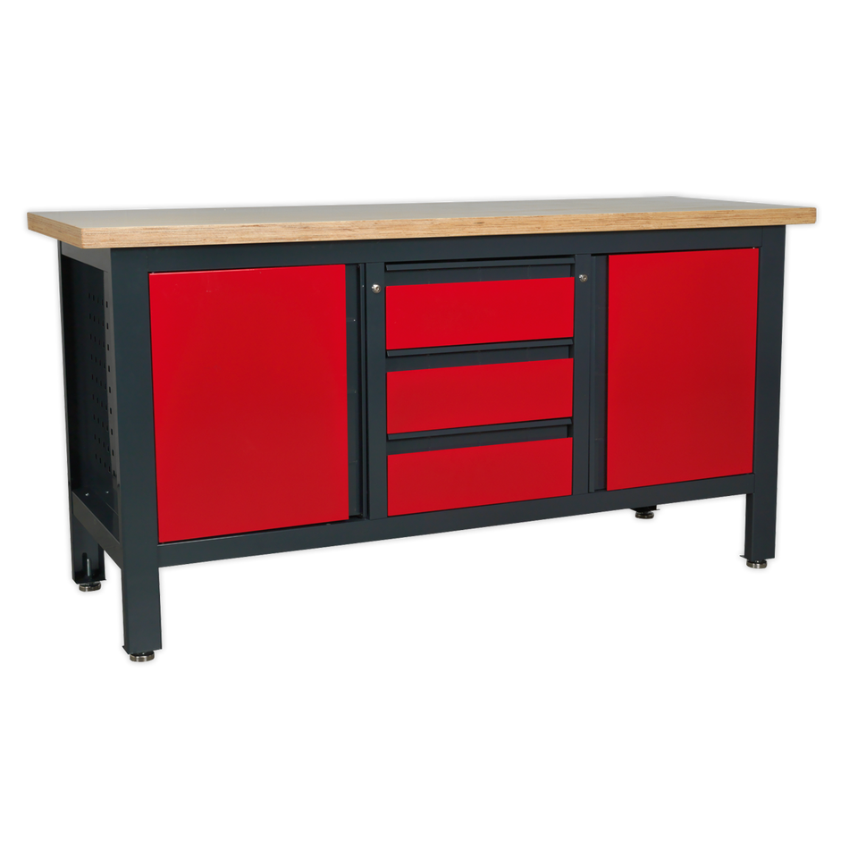 AP1905C Workbench with 3 Drawers & 2 Cupboards