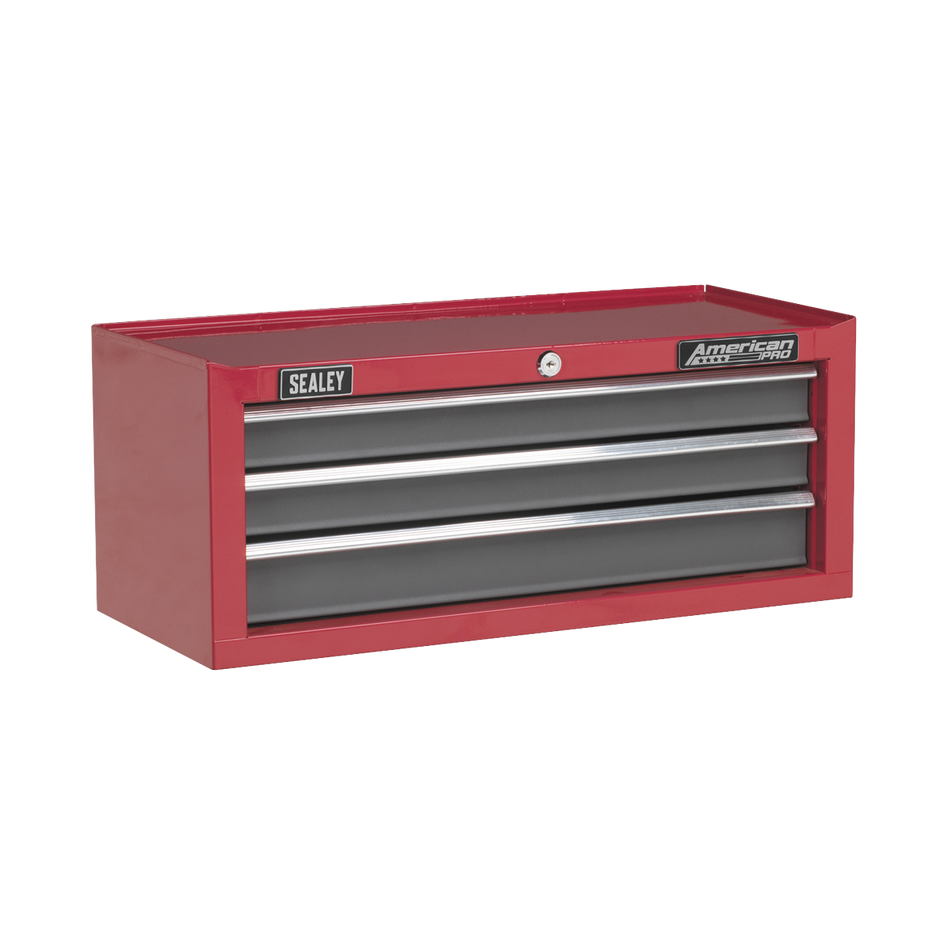 AP22309BB American PRO Mid-Box Tool Chest 3 Drawer - Red/Grey