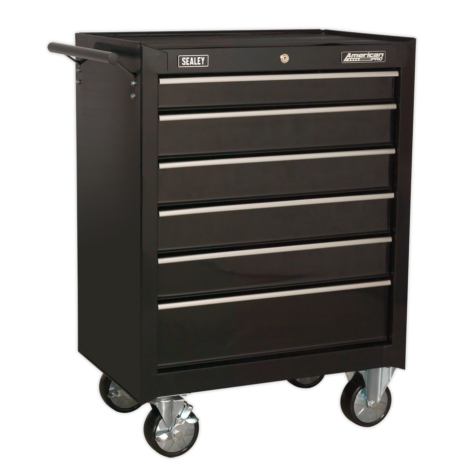 AP226B Rollcab 6 Drawer - Black