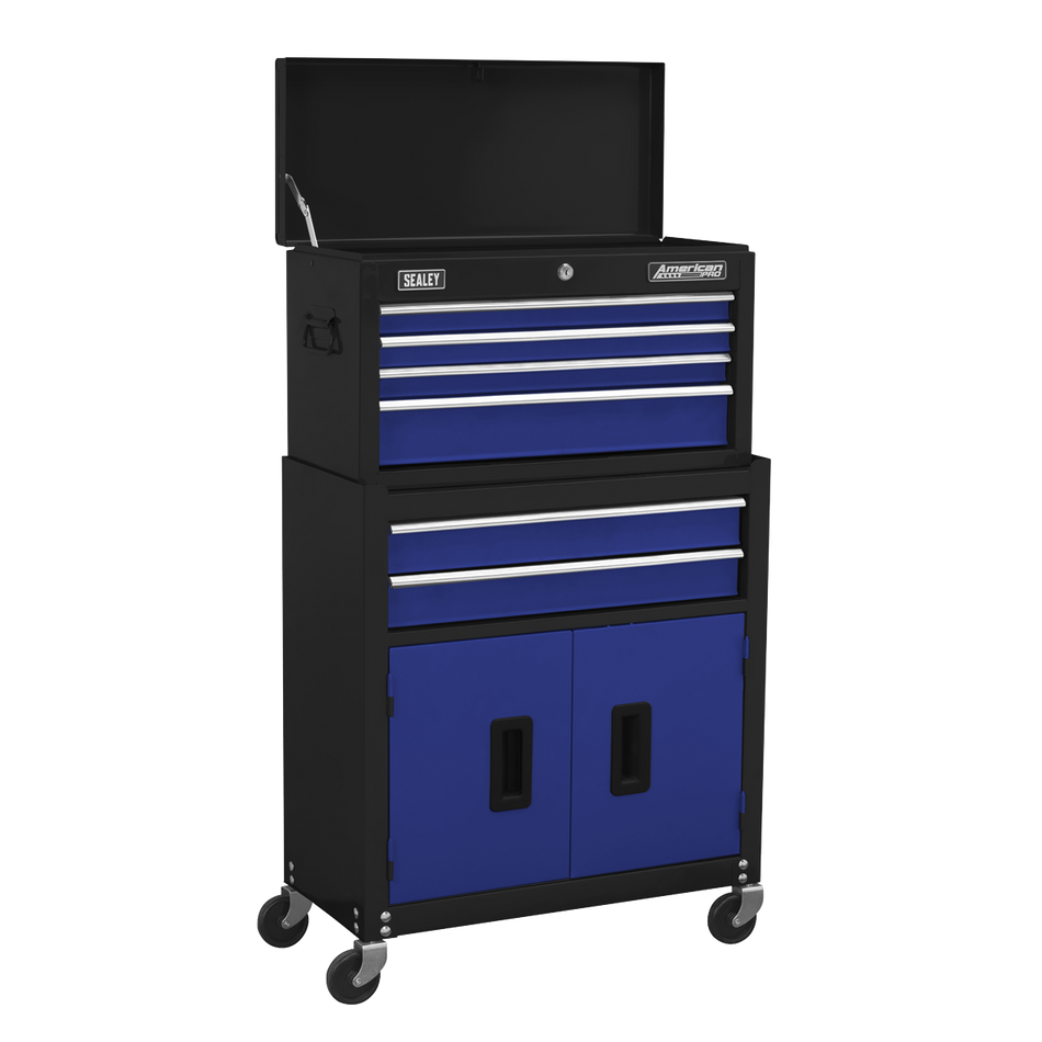 AP22B American PRO Topchest & Rollcab Combination 6 Drawer - Blue