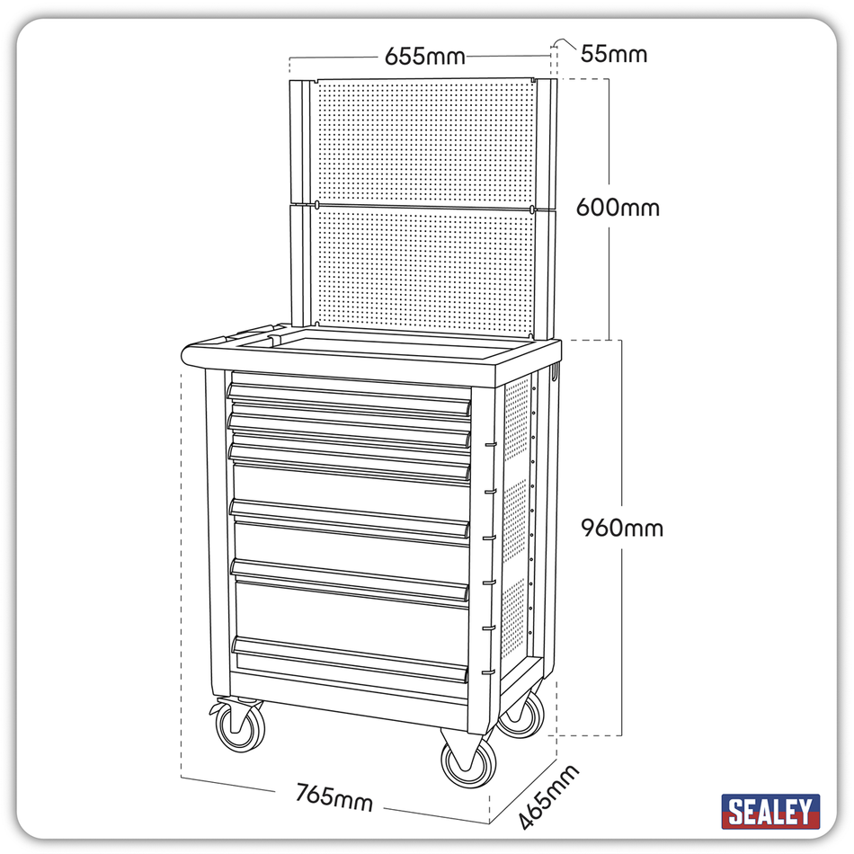 AP2406 Premier Rollcab 6 Drawer