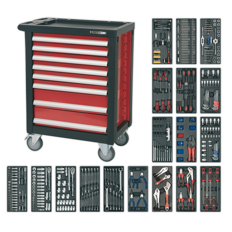 AP2408TTC08 Premier Rollcab 8 Drawer with 707pc Tool Kit