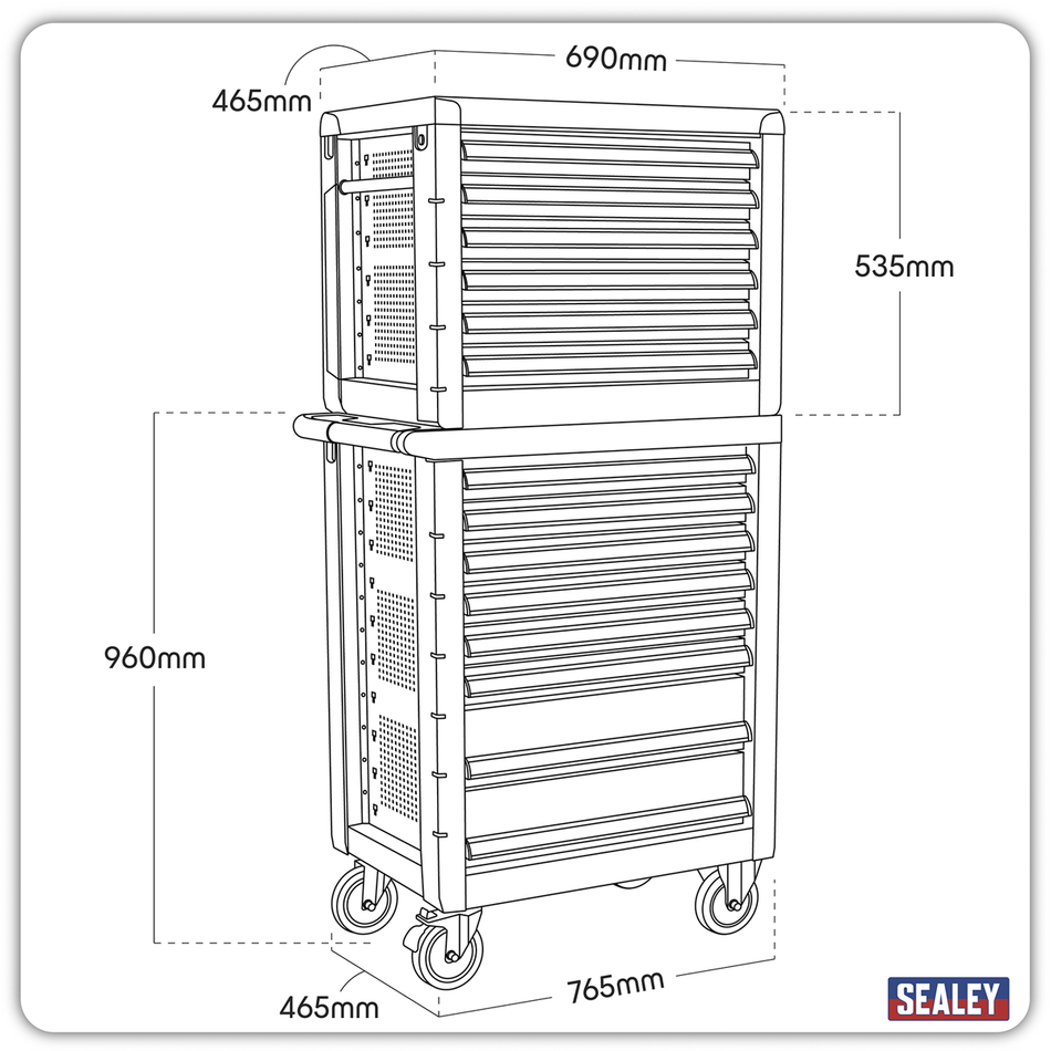 AP2408 Premier Rollcab 8 Drawer