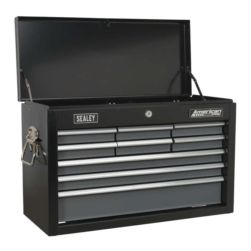AP2509B American PRO Topchest 9 Drawer - Black/Grey