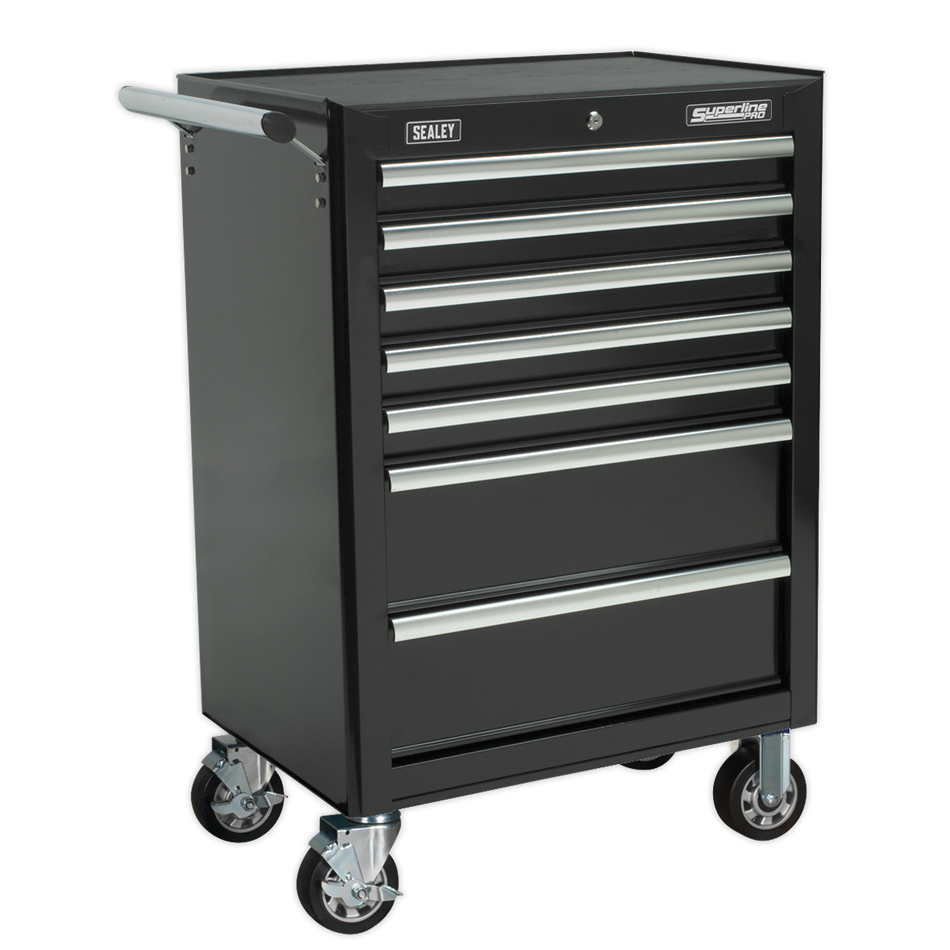 AP26479TB Superline PRO Rollcab 7 Drawer - Black