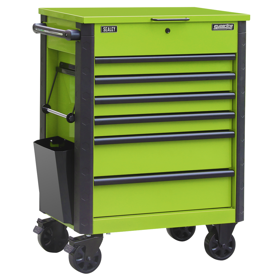 AP266HV Superline Pro Tool Trolley 6 Drawer - Green