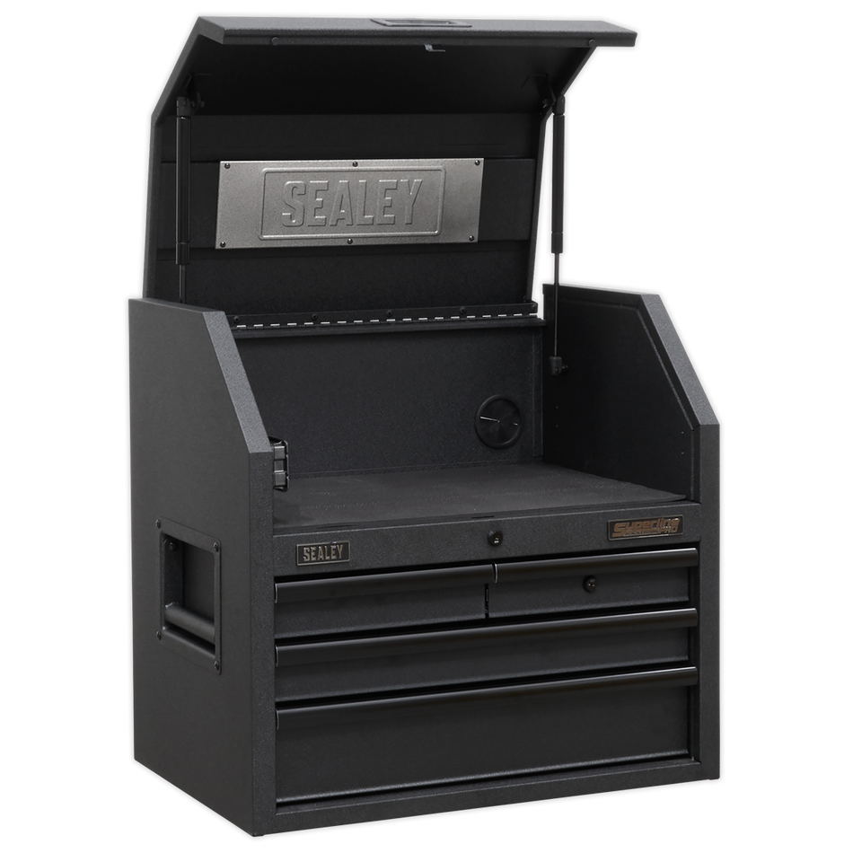 AP2704BE Superline PRO Black Edition Topchest with 4 Soft Close Drawers & Power Bar 660mm