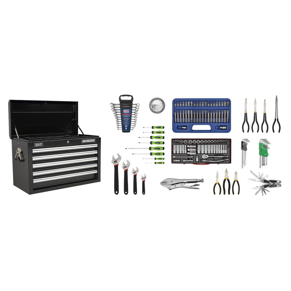 AP33059BCOMBO Superline PRO Topchest 5 Drawer with 139pc Tool Kit - Black