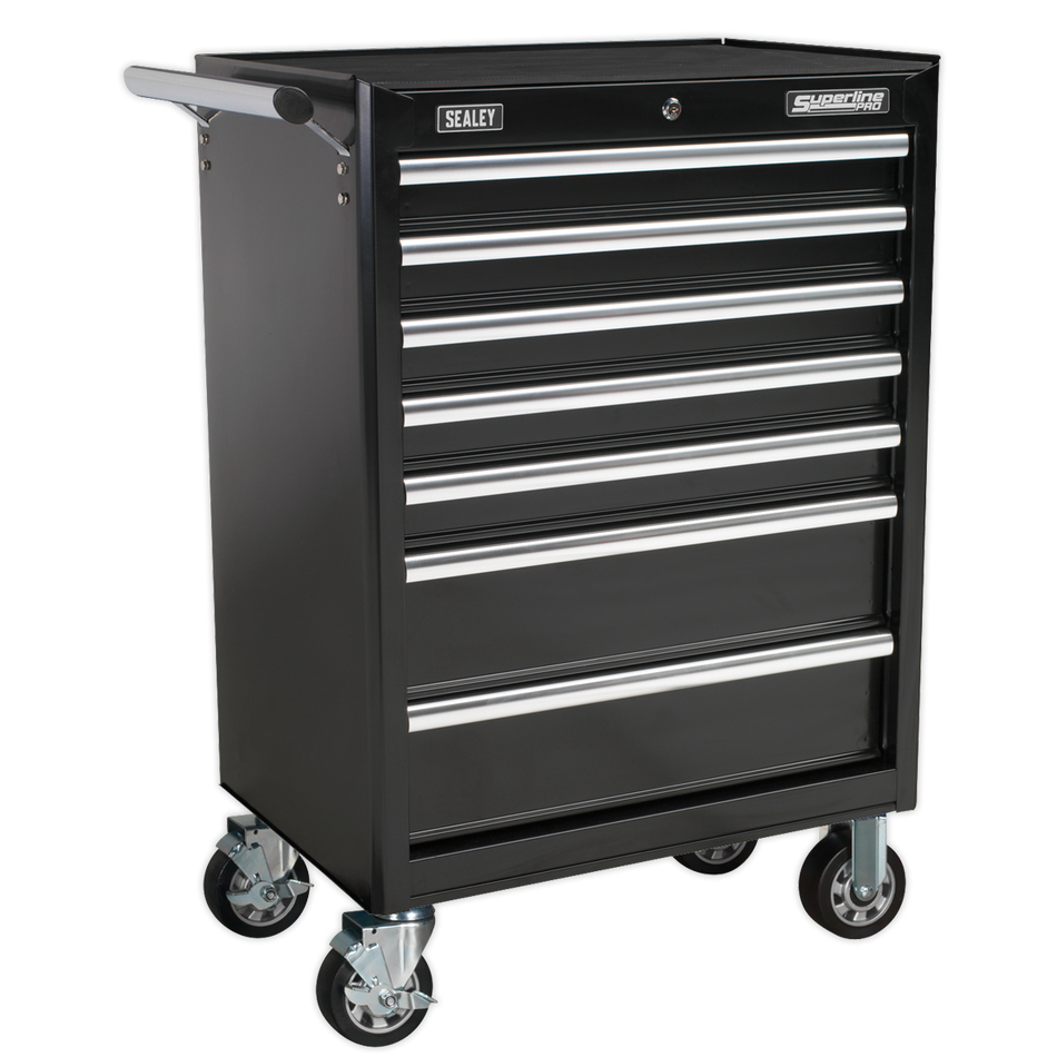 AP33479B Superline PRO Rollcab 7 Drawer - Black