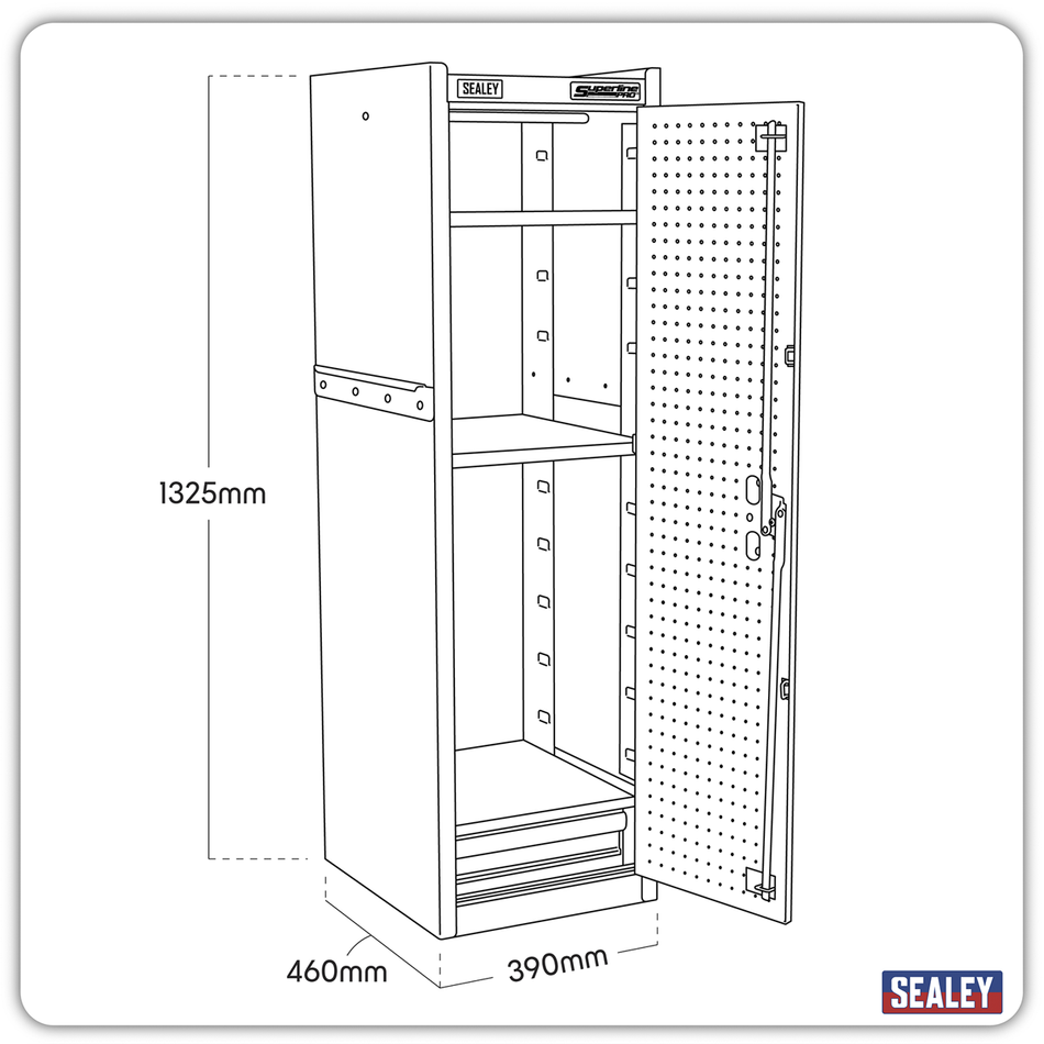 AP33519B Superline PRO Hang-On Locker - Black